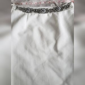 White skirt with sparkle crystal detail size small